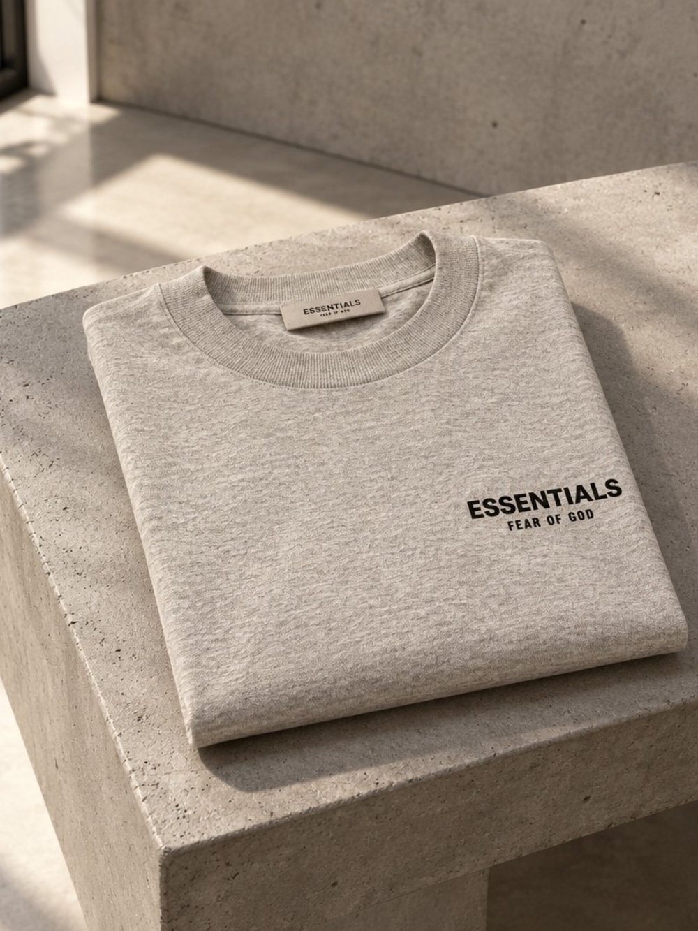 Men's Light Gray Crewneck T-Shirt